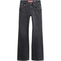 Superdry für Damen. W7010797A Skinny-Jeans mit ausgestelltem Mittelteil schwarz (32/30), Lässig, Denim, Bio-Baumwolle, Nachhaltig