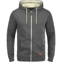 Blend Kapuzensweatjacke "Kapuzensweatjacke BHHulker", Herren, Gr. XXL, grau (charcoal), Obermaterial: 60% Baumwolle CO. 40% Polyester PES., Sweatjacken Kapuzensweatjacke
