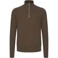 Casual Friday Strickfleece-Pullover "Strickpullover CFKarlo", Herren, Gr. XXL, braun (bungee cord), Obermaterial: 100% Baumwolle CO., Pullover Strickfleece-Pullover
