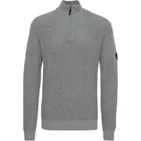 INDICODE JEANS Troyer "Troyer IDRevillan", Herren, Gr. XXL, grau (grau mix), Obermaterial: 46% Baumwolle CO recyc.. 34% Baumwolle CO. 20% Polyester PES., Pullover Troyer