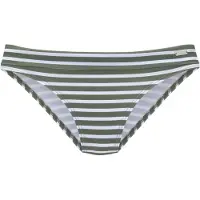 Venice beach Bikini-Hose "Summer", Damen, Gr. 40, N-Gr, grün (oliv gestreift), Polyamid, Xtra Life LYCRA, gestreift, Badehosen Bikini-Hose, mit Umschlagbund