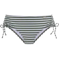 Venice beach Bikini-Hose "Summer", Damen, Gr. 42, N-Gr, grün (oliv gestreift), Polyamid, gestreift, Badehosen Bikini-Hose, seitlich zu raffen