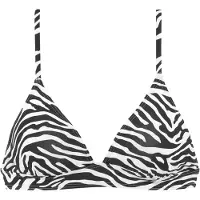 Venice beach Triangel-Bikini-Top "Fjella", Damen, Gr. 38, Cup A/B, schwarz-weiß (schwarz, weiß), Microfaser, Polyamid, Bikini-Oberteile Triangel-Bikini-Top, in zweifarbiger Animal-Optik