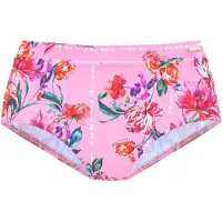 Sunseeker Highwaist-Bikini-Hose "Modern", Damen, Gr. 42, N-Gr, rosa (rosa, bedruckt), Polyamid, bedruckt, geblümt, Badehosen Highwaist-Bikini-Hose, mit floralem Design
