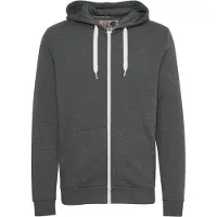 !Solid Kapuzensweatjacke SOLID "Kapuzensweatjacke SDOlli", Herren, Gr. M, grau (med grau m), Obermaterial: 80% Polyester PES. 20% Baumwolle CO., Sweatjacken Kapuzensweatjacke