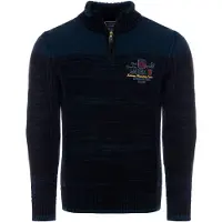Carisma Strickpullover "Pullover", Herren, Gr. L, blau (navy), Obermaterial: 100% Polyacryl PAN., uni, regular fit, Pullover Strickpullover, Premium Strickpullover