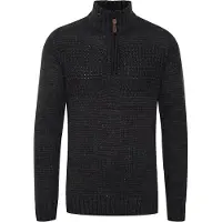 INDICODE JEANS Troyer "Troyer IDOslo", Herren, Gr. S, grau (charcoal mix), Obermaterial: 97% Polyacryl PAN. 3% Polyamid PA., Pullover Troyer
