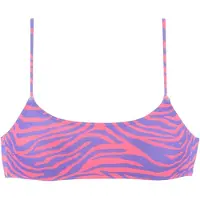 Venice beach Bustier-Bikini-Top "Fjella", Damen, Gr. 38, Cup C/D, bunt (violett, koralle), Microfaser, Polyamid, Bikini-Oberteile Bustier-Bikini-Top, in zweifarbiger Animal-Optik
