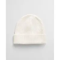 Gant für Damen. 4910037 Gerippte Wollmütze in Beige (OSFA), Lässig, Wolle