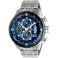 Invicta Aviator 22970 Herrenuhr - Quarzwerk - Edelstahl mit blauem Zifferblatt - 48 mm