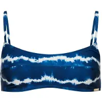 Superdry für Damen. W3010368A Blaues Bikini-Oberteil mit Batikmuster (XXS), Lässig, Strandbekleidung, Polyester