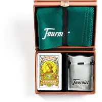 Fournier Mus-spielset Mit Spielbrett In Mint Und Teppich-optik In Einer Mit Kunstleder Ausgekleideten Box Grün Grün One Size