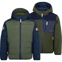TROLLKIDS - Kid's Sandvika Turnover Jacket - Fleecejacke Gr 98 oliv/blau