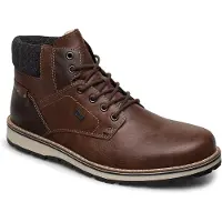 Rieker Winterboots , Herren, Gr. 47, Schurwolle, braun (dunkelbraun), Lederimitat, Textil, Schuhe Winterboots, mit RiekerTEX