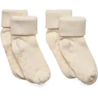 Minymo Socken - 2er-Pack - Anti-Rutsch - Offwhite - - 23/26 - Socken