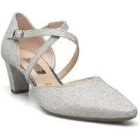 Gabor 01.363 Damenschuhe - Riemchen Pumps silber Elegant NEU