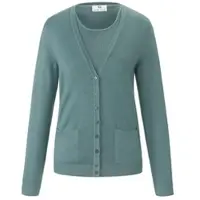 Peter Hahn Twinset aus 100% Schurwolle-Pure Tasmanian Wool grün