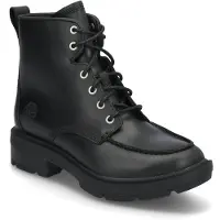 Timberland Schnürstiefelette "BRIMFIELD MID LACE UP BOOT", Damen, Gr. 36, schwarz (schwarz full grain), Leder, Schuhe Schnürstiefelette, Winterschuhe, Winterstiefel, Schnürboots, Winterboots