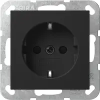 Gira 4755005, Schuko, Schwarz, 250 V, 16 A, 250 V, 55 mm