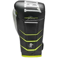 Leone1947 Revo Fluo Leder Künstliche Boxhandschuhe Schwarz 16 oz Schwarz 16 oz