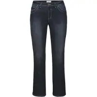 Sheego Bequeme Jeans , Damen, Gr. 27, Kurzgrößen, blau (dunkelblau denim), 98% Baumwolle, 2% Elasthan, unifarben, lang, Jeans Bequeme Jeans