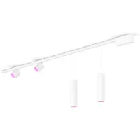 Philips Hue Perifo Basis-set Gerade Deckenleuchte Weiß (2 Spots, 2 Pendel)