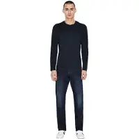 Armani Exchange für Herren. 8NZM77ZJA5Z1510 Maglia marineblauer Pullover (XS), Lässig, Baumwolle, Langarm