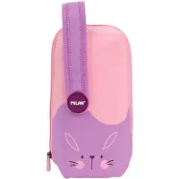 Milan – 4-in-1 Etui, Farbe Lila, Serie "Fun Animals" – voll