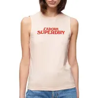 Superdry Sport Luxe Graphic Fitted ärmelloses T-shirt