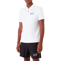 EA7 für Herren. 8NPF23_PJEMZ Polo Sport Ventus 7 weiß (XXS), Lässig, Sportlich, Polyester, Kurzarm