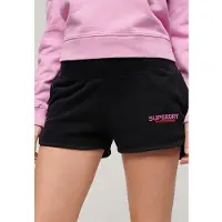 Superdry für Damen. W7110416A Sportswear Racer Shorts schwarz (XL), Lässig, Baumwolle