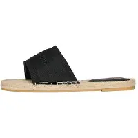 Superdry für Damen. WF310223A Schwarze Espadrilles aus Segeltuch (37), Stoff, Flach, Keine, Lässig