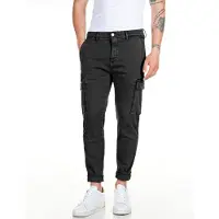 Replay 1100000002199 "JAAN", Herren, Gr. 34, Länge 34, schwarz, Web, Obermaterial: 91% Baumwolle, 6% Elastomultiester, 3% Elasthan, slim fit lang, Hosen 1100000002199, Hyperflex