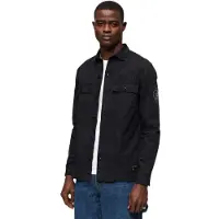 Superdry für Herren. M4010889A Delta Hemd Marineblau (XXL), Lässig, Baumwolle, Langarm