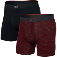 Saxx Vibe Xtra Soft Comfort Boxer Brief FLY 2PK spacedye stripe/black (SSB) S