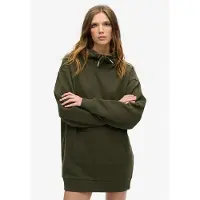 Superdry für Damen. W8011738A Kapuzenkleid mit Strass Tattoo grün (S/M), Lässig, Baumwolle, Langarm