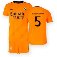 Real Madrid 24/25 Bellingham Weg Kurzarm Junior Set