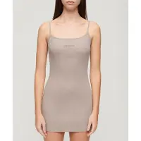 Superdry Embroidered Rib Strappy Kurzes ärmelloses Kleid