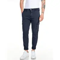 Replay 1100000002199 "JAAN", Herren, Gr. 33, Länge 34, blau, Web, Obermaterial: 91% Baumwolle, 6% Elastomultiester, 3% Elasthan, slim fit lang, Hosen 1100000002199, Hyperflex