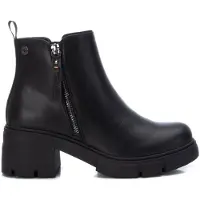Refresh für Damen. 17105401-NEGRO Niedrige schwarze Stiefelette -Höhe 6cm Absatz (40), 5 bis 8 cm, Reißverschluss, Lässig, Kunstleder