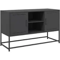 vidaXL Highboard Schwarz 36x39x123 cm Stahl