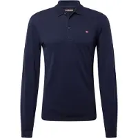 Napapijri Herren Langarm-Poloshirt Blau – Regular Fit mit Stickerei