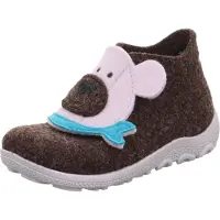 Superfit Baby Jungen HAPPY Hausschuhe, DUNKELBRAUN/GRAU 3000