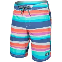 Saxx Betawave 2N1 Board Short - Boardshort Cutback Stripe / Multi US 32 - Inseam 19"