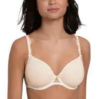 Anita T-Shirt-BH "Spacer Bügel BH Colette", Damen, Gr. 85, Cup D, beige (crystal), Stoff, Obermaterial: 52% Polyester PES. 33% Polyamid PA. 15% Elasthan EL., BHs T-Shirt-BH