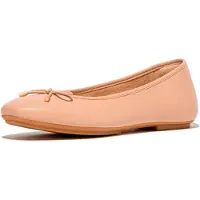 FitFlop für Damen. HX8-B41 Ballerinas aus Leder Delicato beige (36), Wohnung, Keine, Klassisch