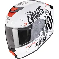 Scorpion Exo-JNR Air Boum Kinder Helm, weiß/schwarz, Y/L (52/53)