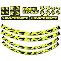 Race Face Laufrad Decal Set small, neon gelb - stylisches Upgrade für dein Bi...