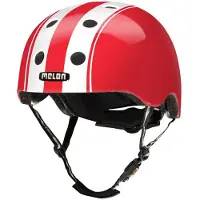 Melon Fahrradhelm, 30% leichter, mit Fidlock-Magnetschnalle, 12 Lufteinlässe, Rot/Weiß, XL