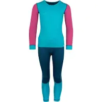 TROLLKIDS - Kid's Merino Baselayer Set II - Merinounterwäsche Gr 140 türkis